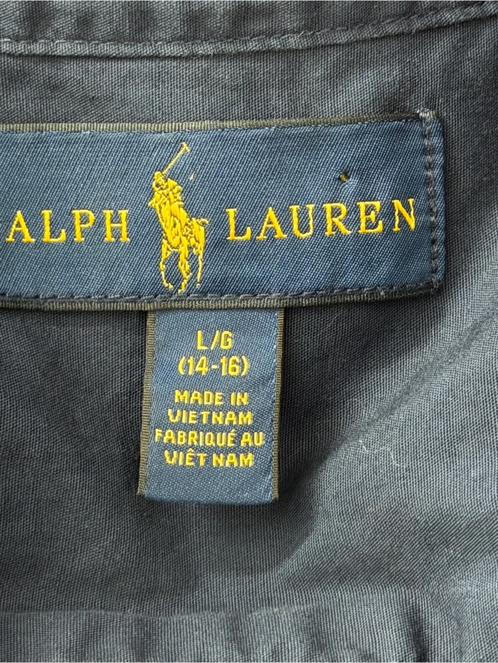 Ralph Lauren Navy Short-Sleeve Button-Down Shirt